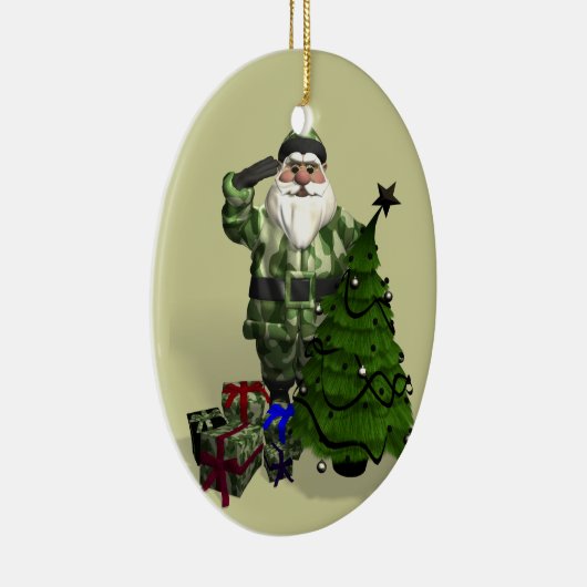 Sergeant Santa Claus Keramisch Ornament (Rechts)