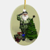 Sergeant Santa Claus Keramisch Ornament (Voorkant)