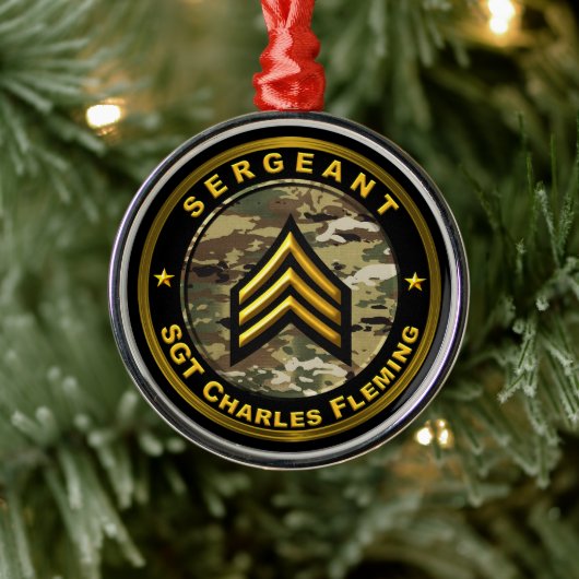 Sergeant SGT Metalen Ornament (Boom)