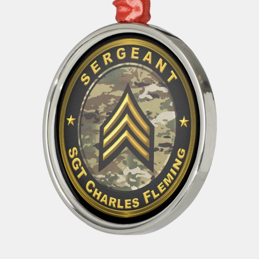 Sergeant SGT Metalen Ornament (Links)
