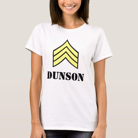 Sergeant Stripes Dunson (Dames) T-shirt (Voorkant)
