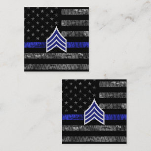 Sergeant Stripes Thin Blue Line Disted Flag Kortingskaartje
