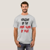 Sergeant Zombie Joke T-shirt (Voorkant volledig)