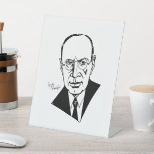 Sergei Prokofiev Reclamebord Met Voetstuk