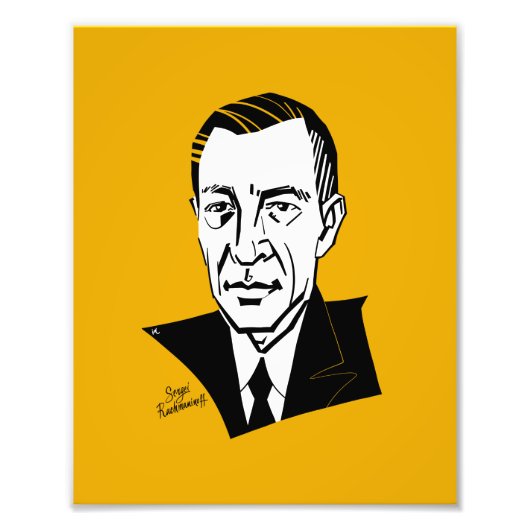 Sergei Rachmaninoff Foto Afdruk (Voorkant)