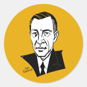 Sergei Rachmaninoff Ronde Sticker