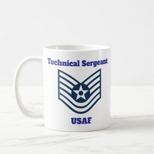 Sergent technique de l'USAF Insignia Coffee Mug (Gauche)