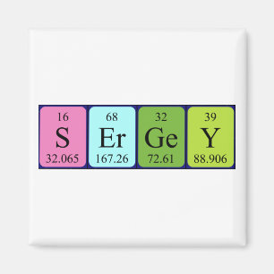 Sergey periodieke lijstnaam magnet magneet