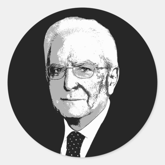 Sergio Mattarella Ronde Sticker (Voorkant)
