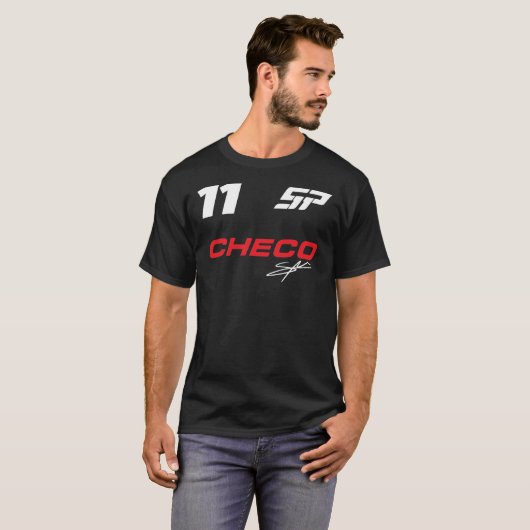 Sergio Perez - Mexico Custom Signed Classic T-Shi T-shirt (Voorkant volledig)