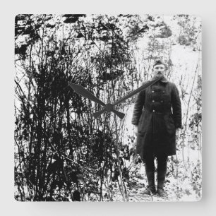 Sergt. Alvin C. York, 328th Infantry_War Afbeeldin Vierkante Klok