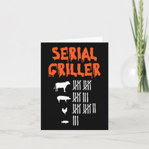 Serial Griller Lazy Halloween Kostuum Grappig BBQ Kaart