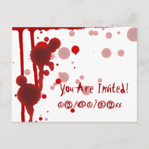 Serial Killer Halloween Party Uitnodiging Briefkaart