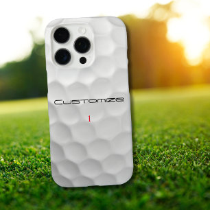 Serie 1 gepersonaliseerde golfbalcadeaus met handt iPhone 16 pro hoesje