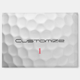 Serie 1 gepersonaliseerde golfbalcadeaus met handt magneet