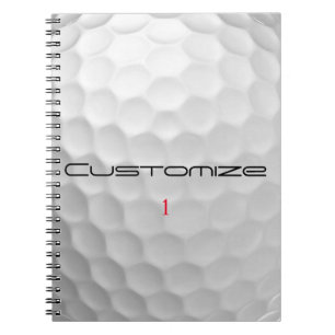 Serie 1 gepersonaliseerde golfbalcadeaus met handt notitieboek