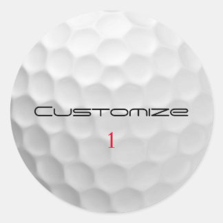 Serie 1 gepersonaliseerde golfbalcadeaus met handt ronde sticker