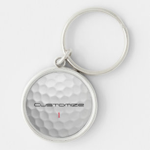 Serie 1 gepersonaliseerde golfbalcadeaus met handt sleutelhanger