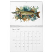 Série Aquarelle : Calendrier Poisson Aura 2 (Mar 2027)