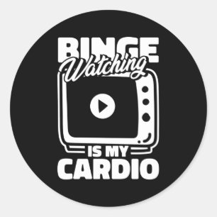serie binge kijken tv-Show programma's films Ronde Sticker