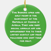 Serie Bonobo Ape Keramisch Ornament (Achterkant)