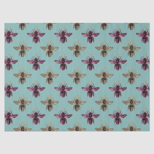 Série Conception de jolie abeille Papier de soie 1 (Recto)