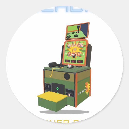 Série de machines : Autocollant Gopher Bash (Devant)