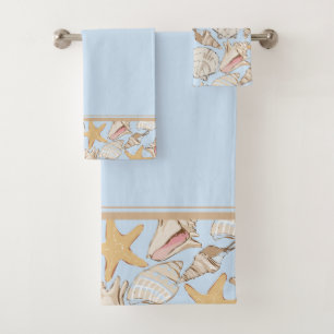 Série de serviettes de bain coquillages