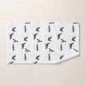 Série de serviettes de bain en pingouins mousseux  (Serviette à main)