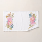 Série de serviettes de bains florales en aquarelle (Serviette à main)