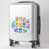 Série de stickers animaliers (Sur valise)
