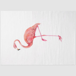 Série d'oiseaux tropicaux : Papier de soie flamant