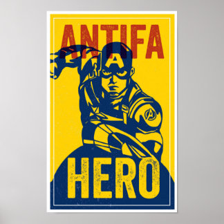 SÉRIE HÉROS ANTIFA : Affiche Captain American