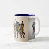 Série Jazz bleu deux tons, tasse café onze once (Devant droit)