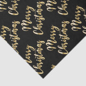 Serie kerstmis metallic goulic script zwart tissuepapier (Detail)