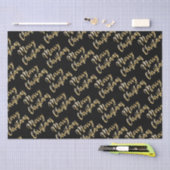 Serie kerstmis metallic goulic script zwart tissuepapier (Craft)