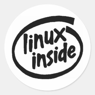 Serie Linux Inside Ronde Sticker