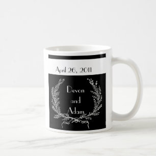 Série noire et blanche de tasse de faveur de