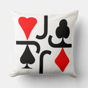 SERIE POKER CARTA J ROOD & ZWART EENVOUDIG KUSSEN