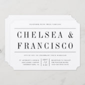 Série simple Faire-part de mariage de typographie (Devant / Derrière)