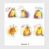 Série Stickers Chat Wild #2 (Feuille)