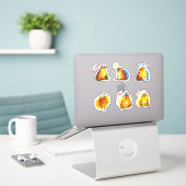 Série Stickers Chat Wild #2 (Ordinateur portable sur le bureau)