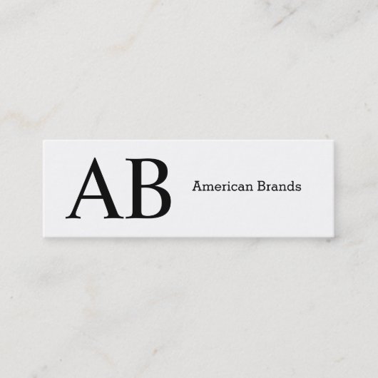 Serie Type Monogram Mini Visitekaartje (Voorkant)