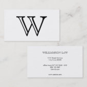 Serie Type Witte Monogram Visitekaartje (Voorkant / Achterkant)