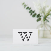 Serie Type Witte Monogram Visitekaartje (Staand voorkant)