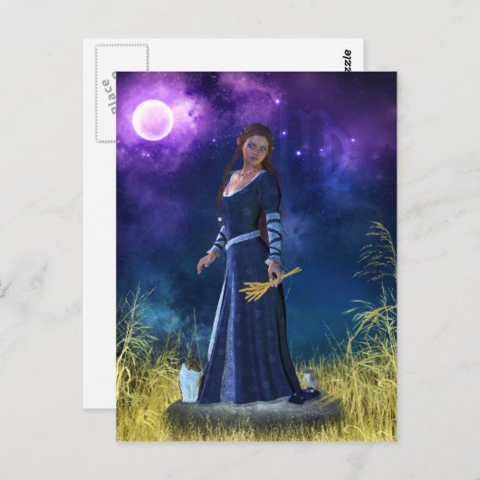 Série Zodiac : Carte Postale Virgo (Devant / Derrière)