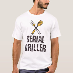 Seriële griller Grill BBQ Master Grill-messenerie T-shirt