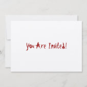 Seriële Killer Halloween-partij Kaart (Achterkant)