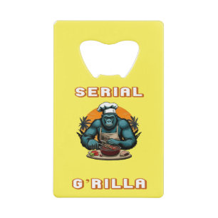 Seriemoordenaar G'rilla Master BBQ Grill Spel Plez Kredietkaart Flessenopener