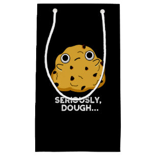 Serieus Dough Funny Baking Food Pun Dark BG Klein Cadeauzakje